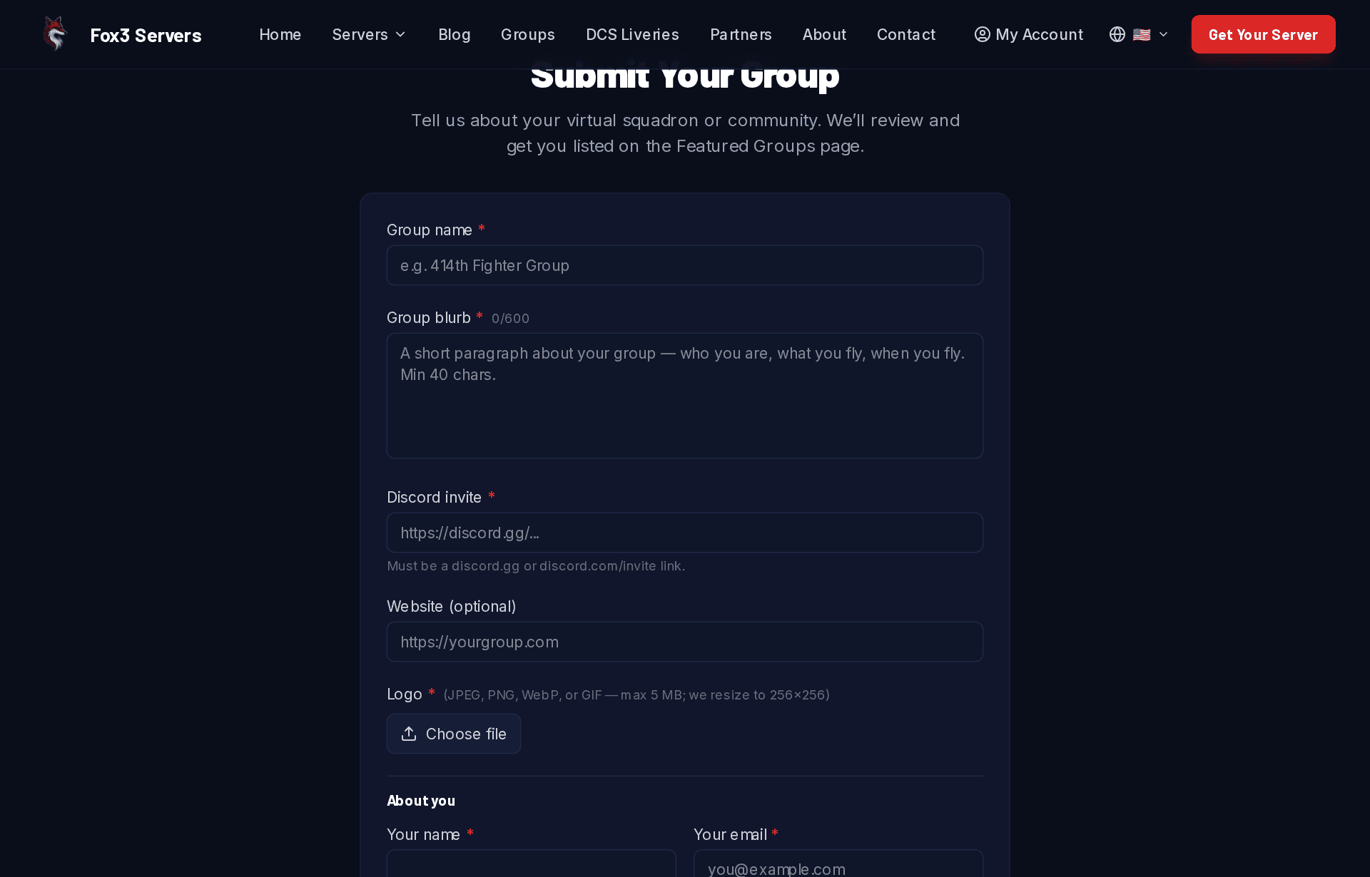 Groups submit form