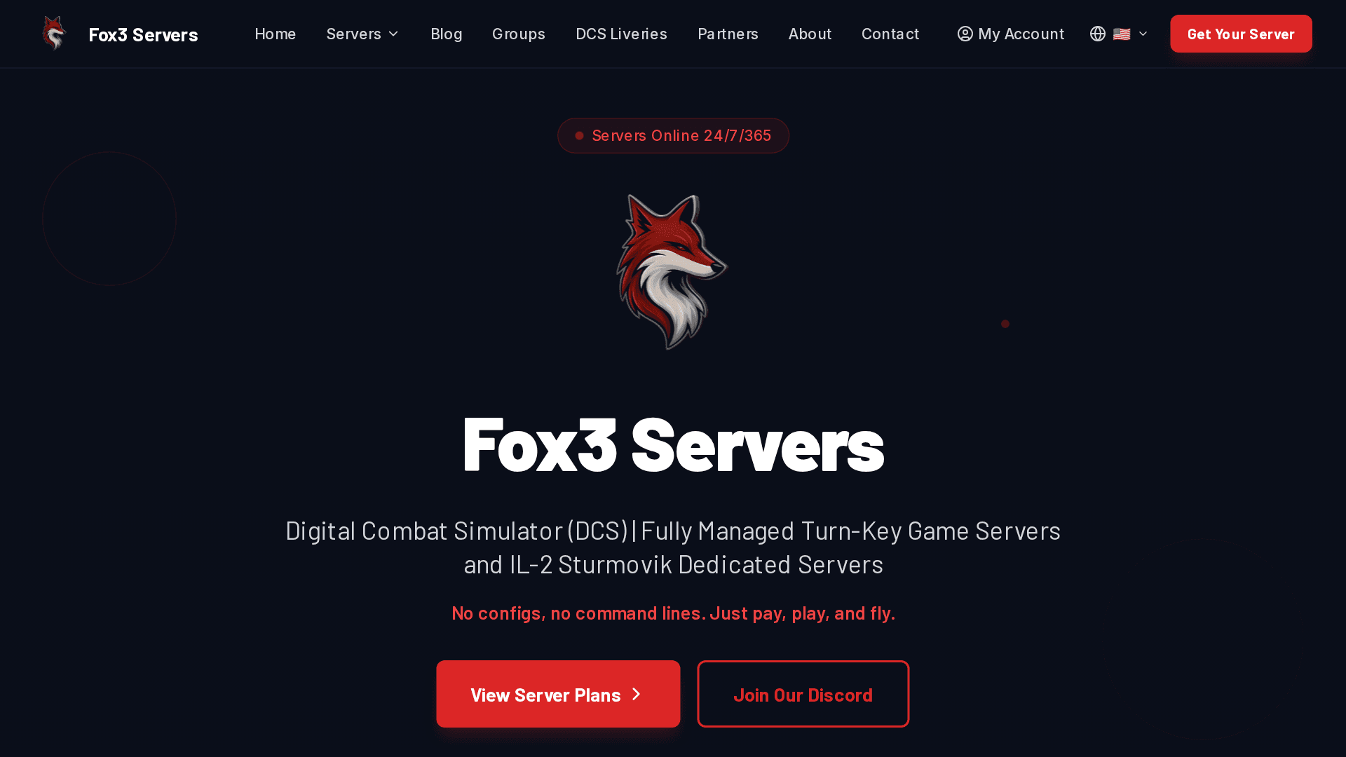 Fox3 Servers homepage
