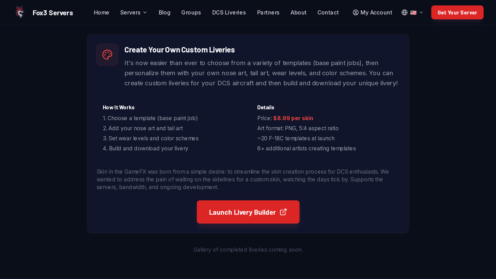 Liveries page